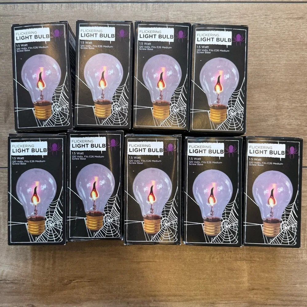 🎃10 Count FLICKERING Light Bulbs 🎃👻💀